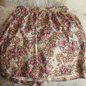 Floral skirt.